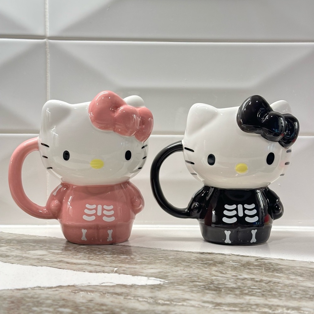 Hello Kitty Skeleton Mugs